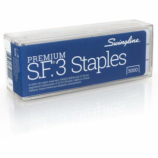 S.F. 3 Premium Staples, 0.25" Leg, 0.5" Crown, Steel, 5,000/Box
