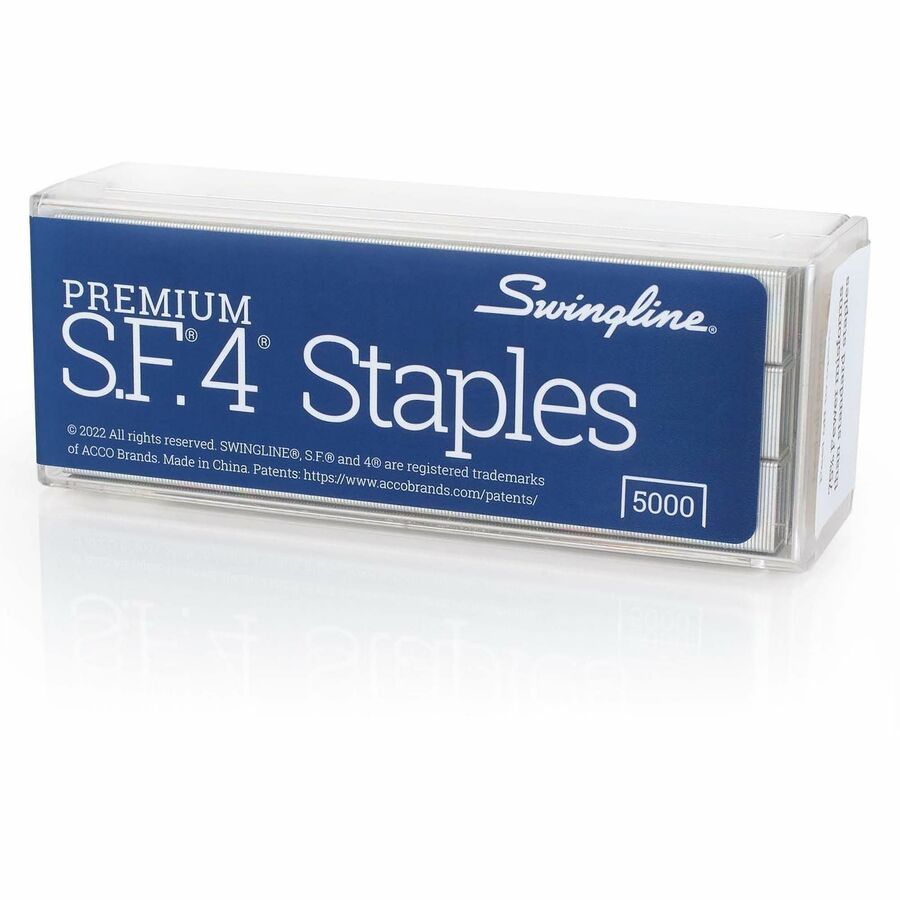 S.F. 4 Premium Staples, 0.25" Leg, 0.5" Crown, Steel, 5,000/Box
