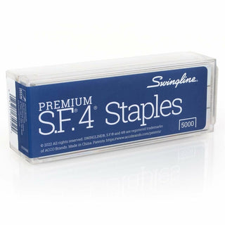 S.F. 4 Premium Staples, 0.25" Leg, 0.5" Crown, Steel, 5,000/Box