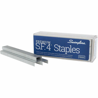 S.F. 4 Premium Staples, 0.25" Leg, 0.5" Crown, Steel, 5,000/Box