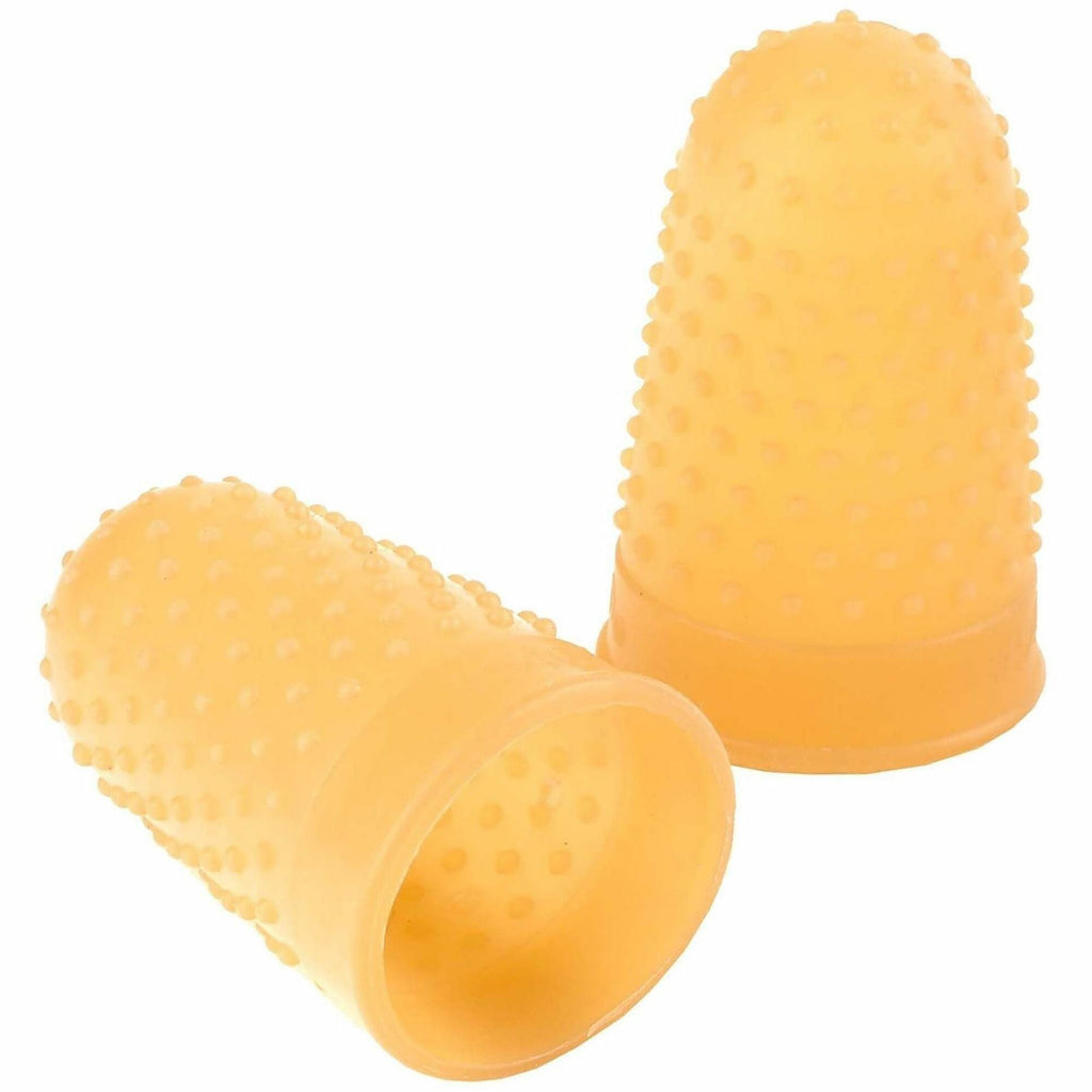 Rubber Finger Tips, 11 1/2 (Medium), Amber, Dozen
