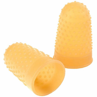 Rubber Finger Tips, 11 1/2 (Medium), Amber, Dozen