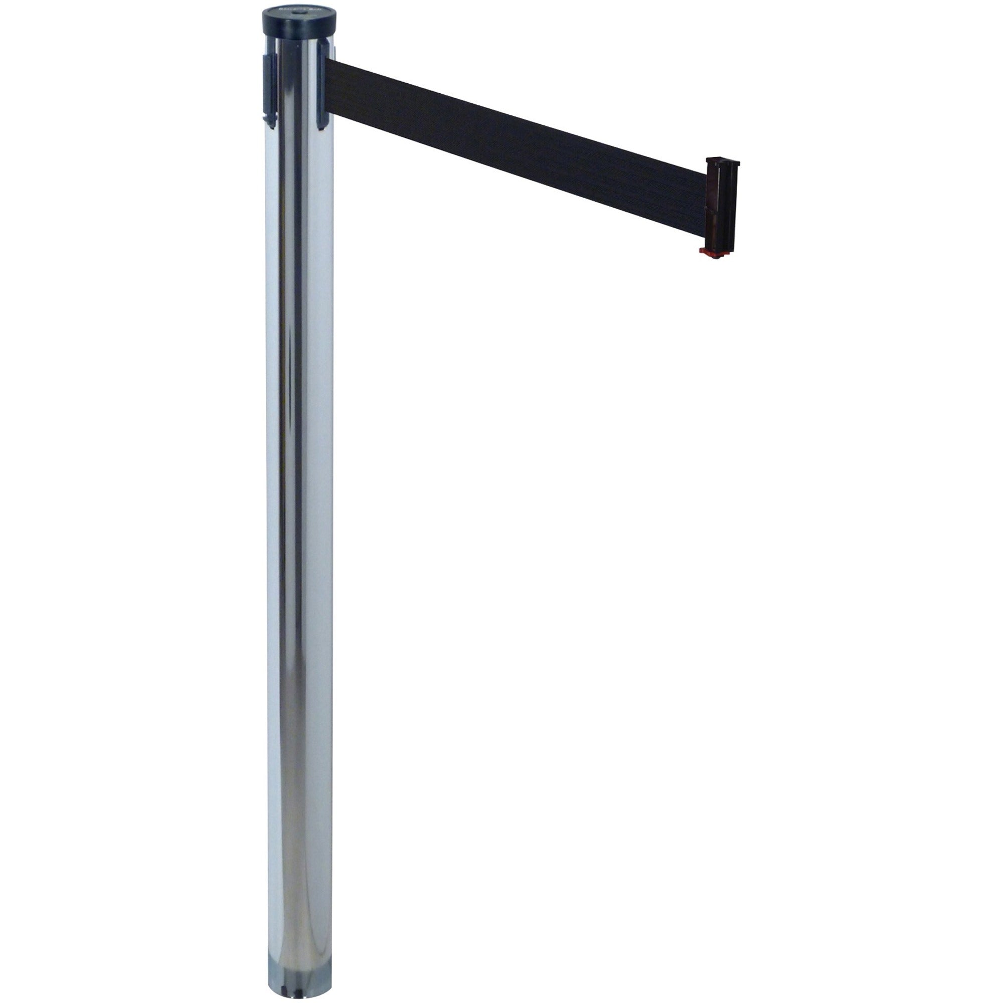 Adjusta-Tape Crowd Control Stanchion Posts Only, Polished Aluminum, 40" High, Silver, 2/Box