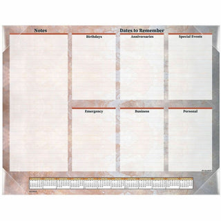 Marbled Desk Pad, Marbled Artwork, 22 x 17, White/Multicolor Sheets, Clear Corners, 12-Month (Jan to Dec): 2024
