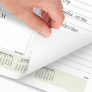 At-A-Glance Panoramic Floral Desk Pad - Standard Size - Monthly - 12 Month - January 2024 - December 2024 - 1 Month Single Page Layout - 21 3/4" x 17" White Sheet - 2.13" x 2.25" Block - Desk Pad - Poly, Paper - Bleed Resistant Paper, Unruled Daily B