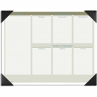 Executive Monthly Desk Pad Calendar, 22 x 17, White Sheets, Black Corners, 12-Month (Jan to Dec): 2024