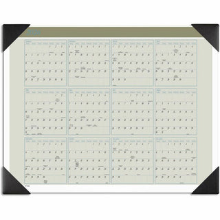 Executive Monthly Desk Pad Calendar, 22 x 17, White Sheets, Black Corners, 12-Month (Jan to Dec): 2024