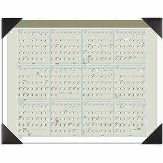 Executive Monthly Desk Pad Calendar, 22 x 17, White Sheets, Black Corners, 12-Month (Jan to Dec): 2024