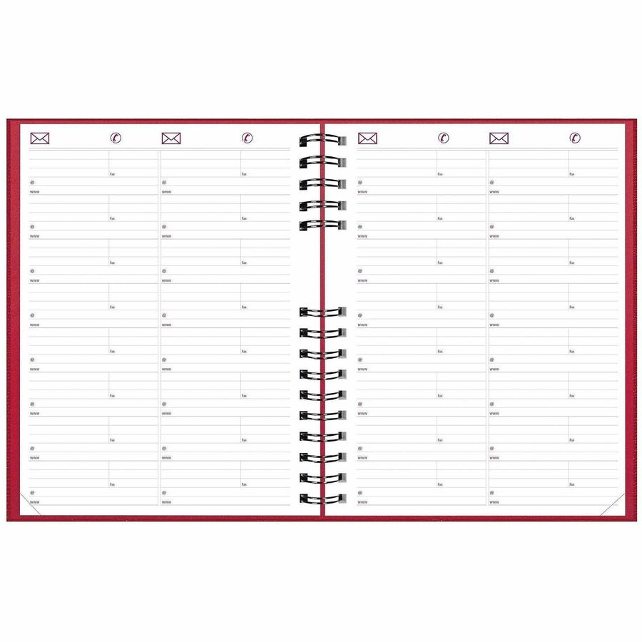 CoilPro Daily Planner, 10 x 7.88, Red Cover, 12-Month (Jan to Dec): 2024