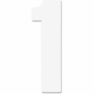 Chartpak Permanent Adhesive Vinyl Numbers - 23 x Numbers Shape - Self-adhesive - Helvetica Style - Easy to Use - 4" Height - White - Vinyl - 1 / Pack - 