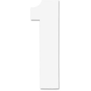 Chartpak Permanent Adhesive Vinyl Numbers - 23 x Numbers Shape - Self-adhesive - Helvetica Style - Easy to Use - 4" Height - White - Vinyl - 1 / Pack - 