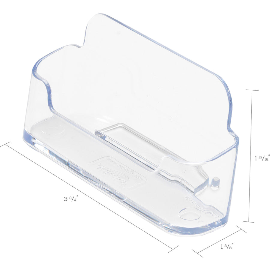 Deflecto Business Card Holders - 1.8" x 3.9" x 1.4" x - Plastic - 2 / Pack - Clear