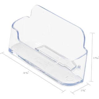 Deflecto Business Card Holders - 1.8" x 3.9" x 1.4" x - Plastic - 2 / Pack - Clear