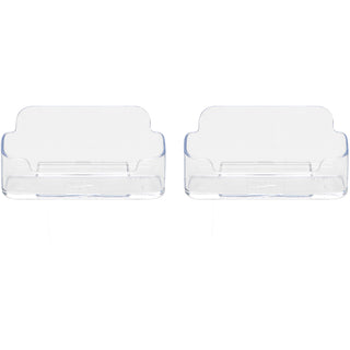 Deflecto Business Card Holders - 1.8" x 3.9" x 1.4" x - Plastic - 2 / Pack - Clear - 