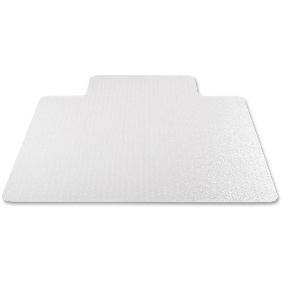 EconoMat Occasional Use Chair Mat for Low Pile Carpet, 45 x 53, Wide Lipped, Clear