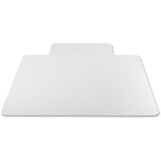 EconoMat Occasional Use Chair Mat for Low Pile Carpet, 45 x 53, Wide Lipped, Clear
