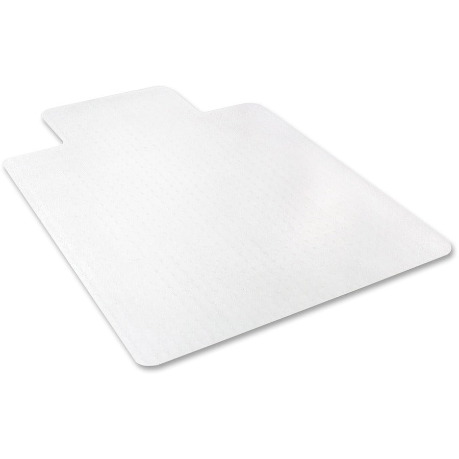 EconoMat Occasional Use Chair Mat for Low Pile Carpet, 45 x 53, Wide Lipped, Clear