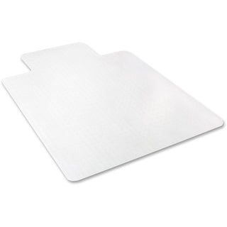EconoMat Occasional Use Chair Mat for Low Pile Carpet, 45 x 53, Wide Lipped, Clear