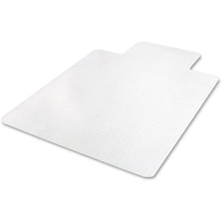 EconoMat Occasional Use Chair Mat for Low Pile Carpet, 45 x 53, Wide Lipped, Clear