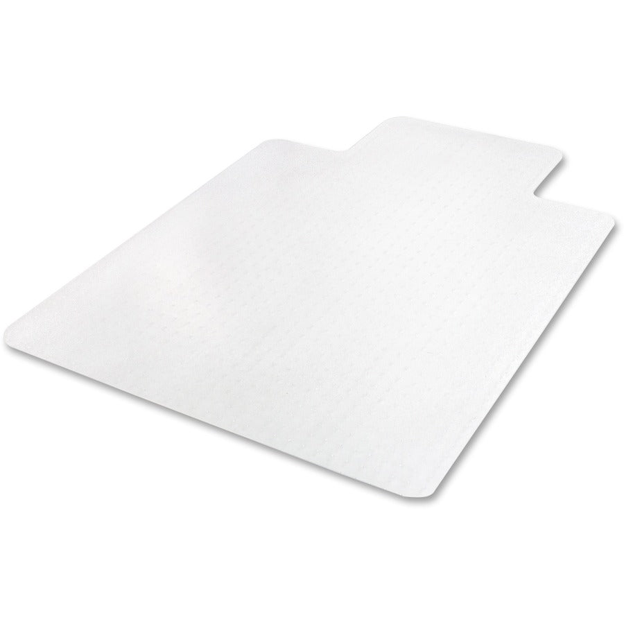 EconoMat Occasional Use Chair Mat for Low Pile Carpet, 45 x 53, Wide Lipped, Clear