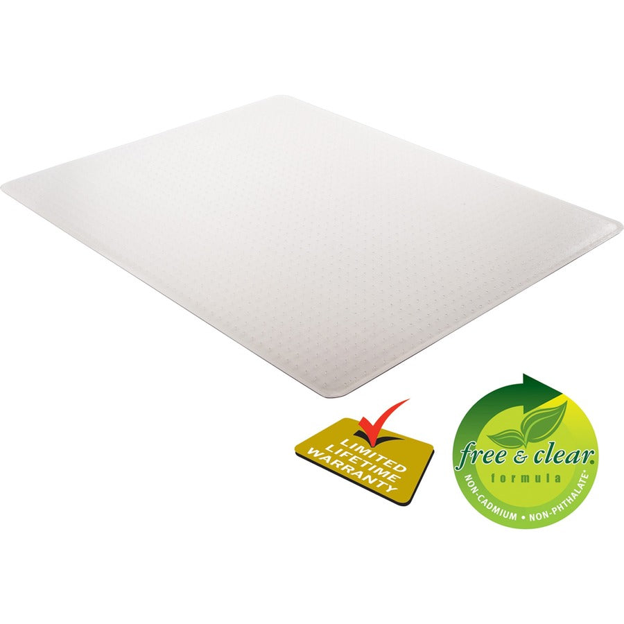 SuperMat Frequent Use Chair Mat, Medium Pile Carpet, Flat, 46 x 60, Rectangle, Clear