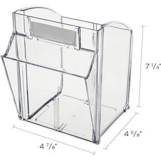 Deflecto Tilt Bin Interlocking Multi-Bin Storage Organizer - 4 Compartment(s)Desktop - White - 1 Each