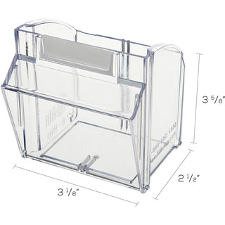 Deflecto Tilt Bin Interlocking Multi-Bin Storage Organizer - 6 Compartment(s) - 4.5" Height x 23.6" Width x 3.6" DepthDesktop - Interlockable, Lockable - White - 1 Each