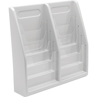 Multi-Tiered Desktop/Wall-Mount Literature Holders, 20.25w x 5d x 19.88h, Gray, Ships in 4-6 Business Days