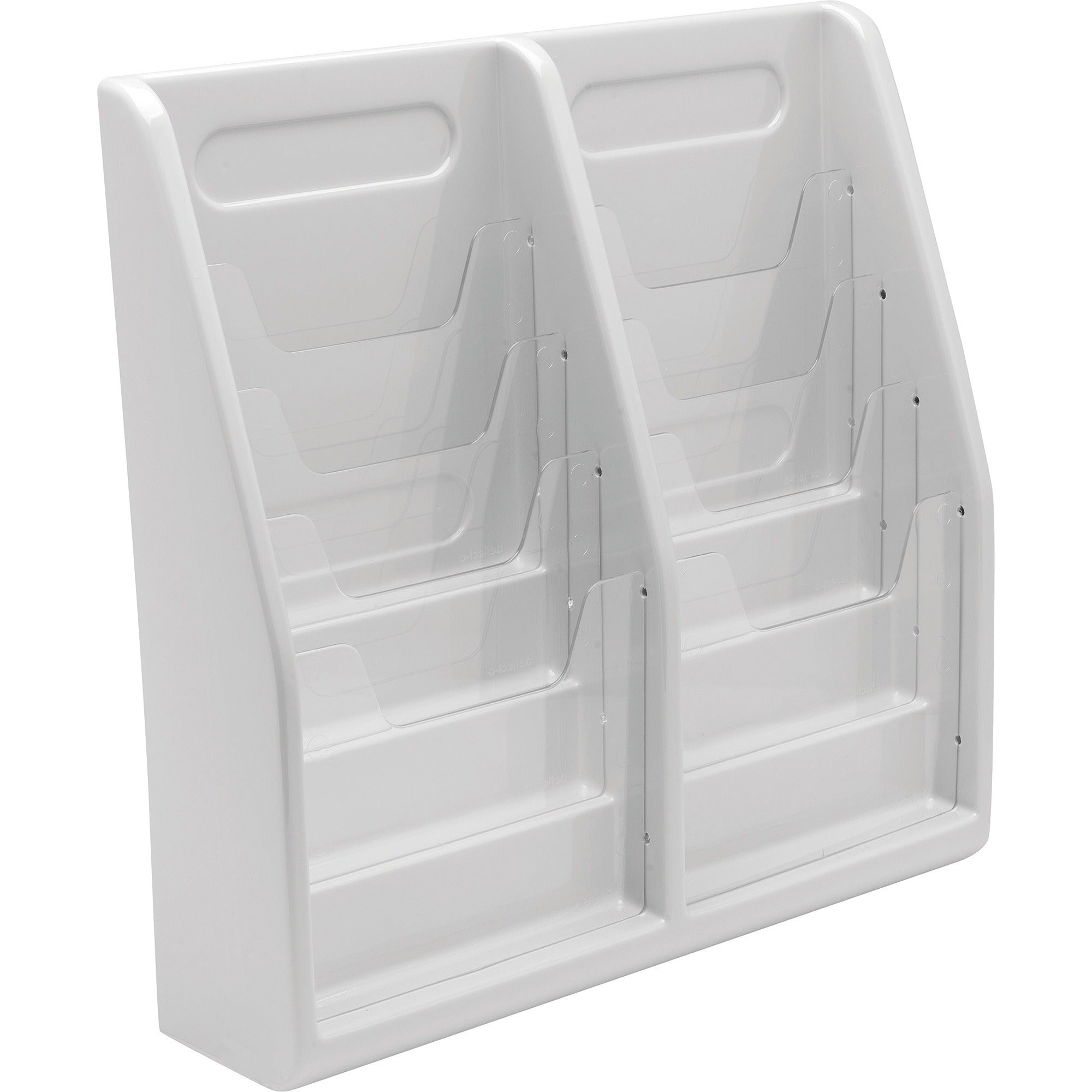Multi-Tiered Desktop/Wall-Mount Literature Holders, 20.25w x 5d x 19.88h, Gray, Ships in 4-6 Business Days