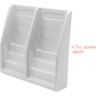 Multi-Tiered Desktop/Wall-Mount Literature Holders, 20.25w x 5d x 19.88h, Gray, Ships in 4-6 Business Days