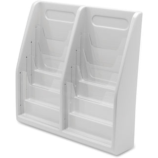 Multi-Tiered Desktop/Wall-Mount Literature Holders, 20.25w x 5d x 19.88h, Gray, Ships in 4-6 Business Days