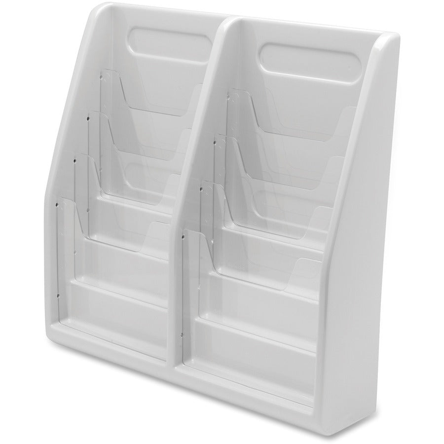 Multi-Tiered Desktop/Wall-Mount Literature Holders, 20.25w x 5d x 19.88h, Gray, Ships in 4-6 Business Days