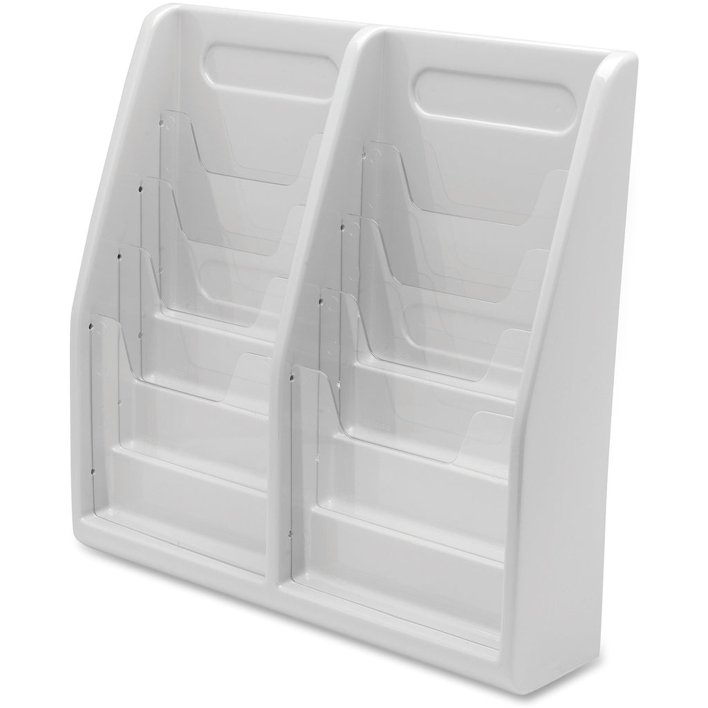 Multi-Tiered Desktop/Wall-Mount Literature Holders, 20.25w x 5d x 19.88h, Gray, Ships in 4-6 Business Days - 3