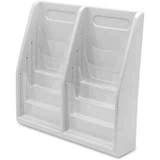 Multi-Tiered Desktop/Wall-Mount Literature Holders, 20.25w x 5d x 19.88h, Gray, Ships in 4-6 Business Days - 3
