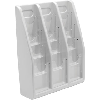 deflecto-multi-compartment-literature-display-12-pockets-198-height-x-158-width-x-5-depthdesktop-durable-lightweight-gray-plastic-1-each_def52809 - 3