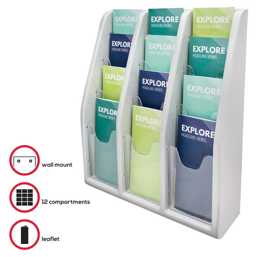 deflecto-multi-compartment-literature-display-12-pockets-198-height-x-158-width-x-5-depthdesktop-durable-lightweight-gray-plastic-1-each_def52809 - 5