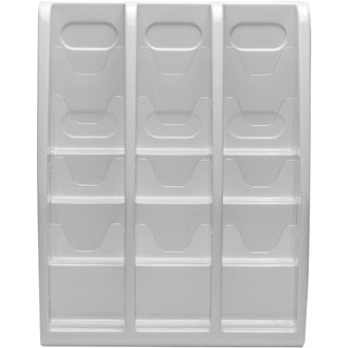deflecto-multi-compartment-literature-display-12-pockets-198-height-x-158-width-x-5-depthdesktop-durable-lightweight-gray-plastic-1-each_def52809 - 2