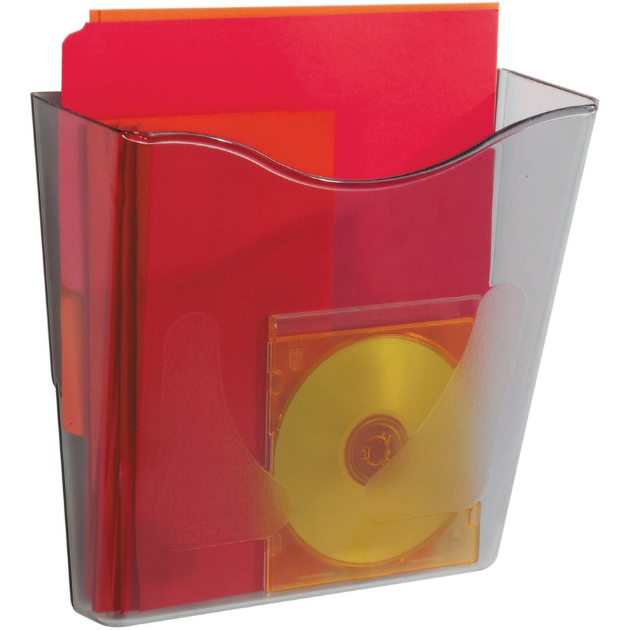 Euro-Style DocuPocket Portrait Wall File, A4/Legal/Letter/Magazines/Portfolio Size, 10.25" x 4" x 10", Smoke