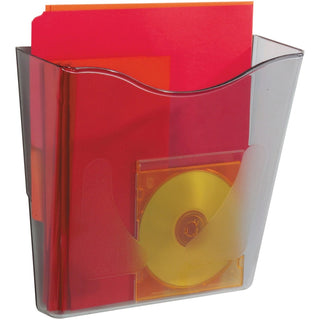 Euro-Style DocuPocket Portrait Wall File, A4/Legal/Letter/Magazines/Portfolio Size, 10.25" x 4" x 10", Smoke
