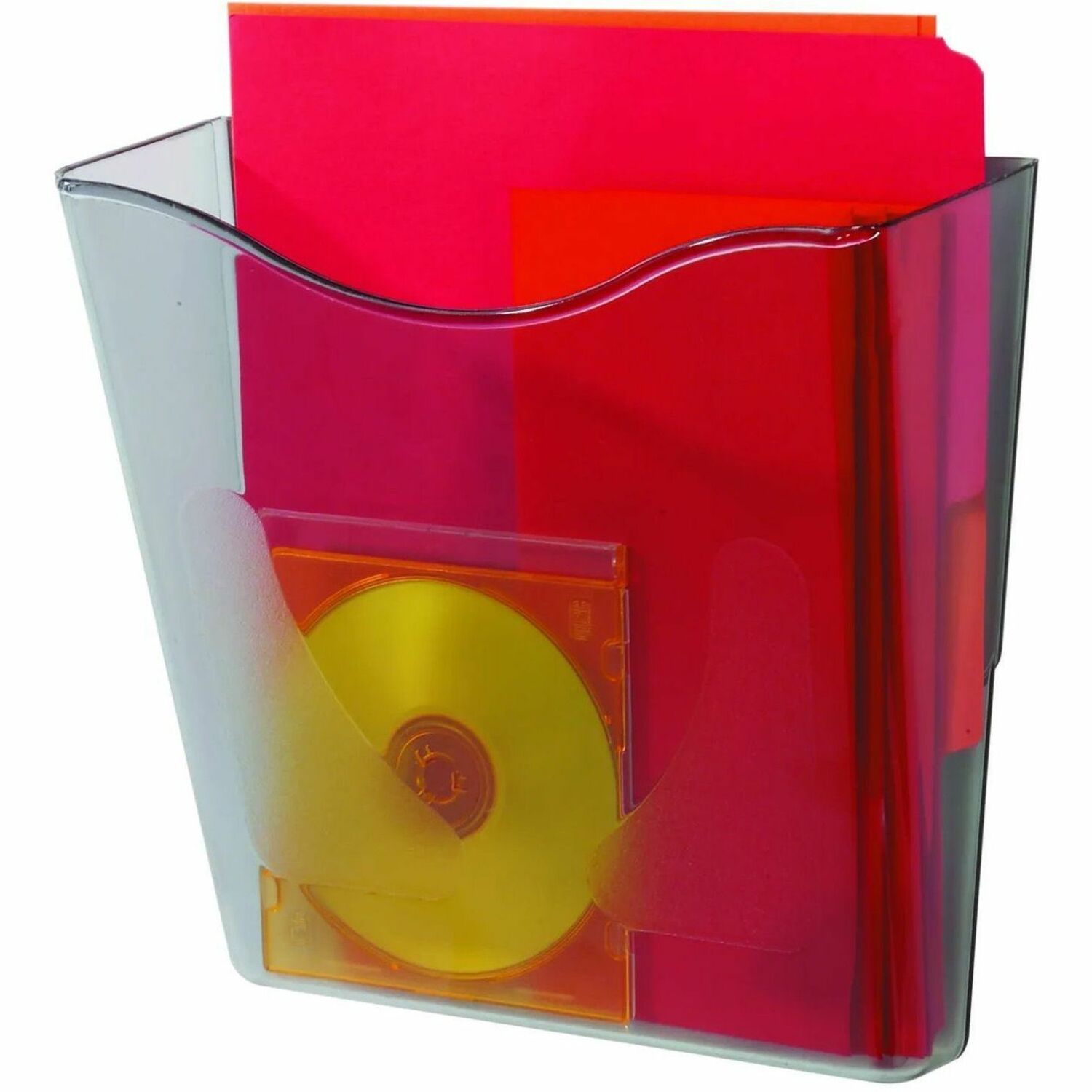 Euro-Style DocuPocket Portrait Wall File, A4/Legal/Letter/Magazines/Portfolio Size, 10.25" x 4" x 10", Smoke