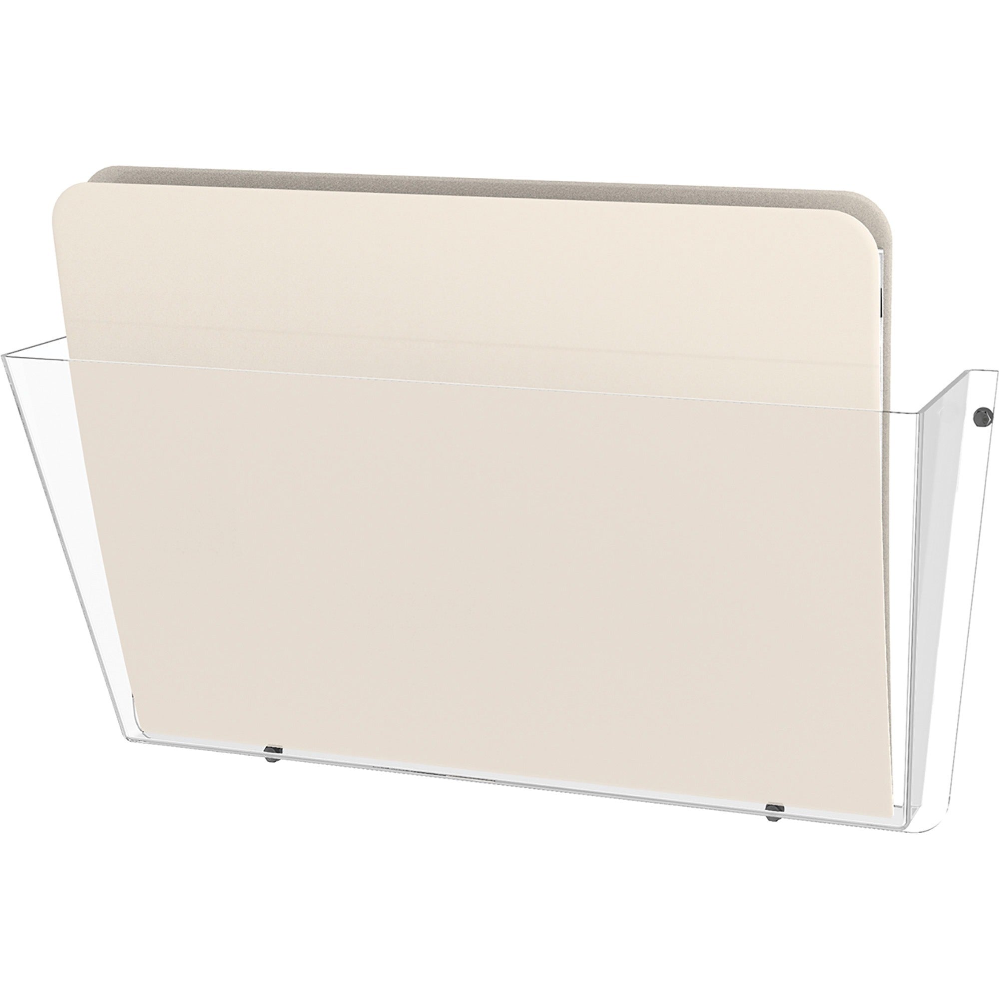 Unbreakable DocuPocket Wall File, Letter Size, 14.5" x 3" x 6.5", Clear