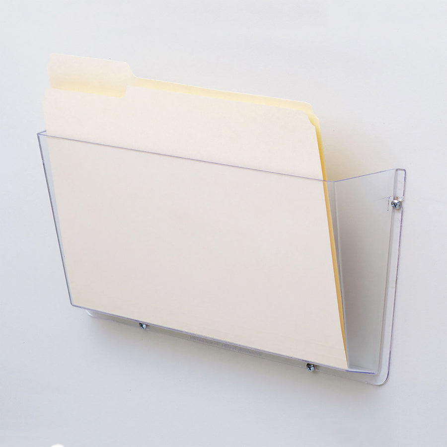 Unbreakable DocuPocket Wall File, Letter Size, 14.5" x 3" x 6.5", Clear