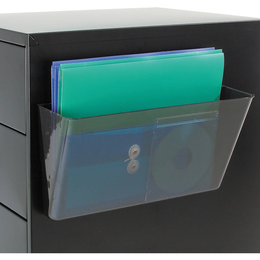 Magnetic DocuPocket Wall File, Letter Size, 13" x 4" x 7", Smoke