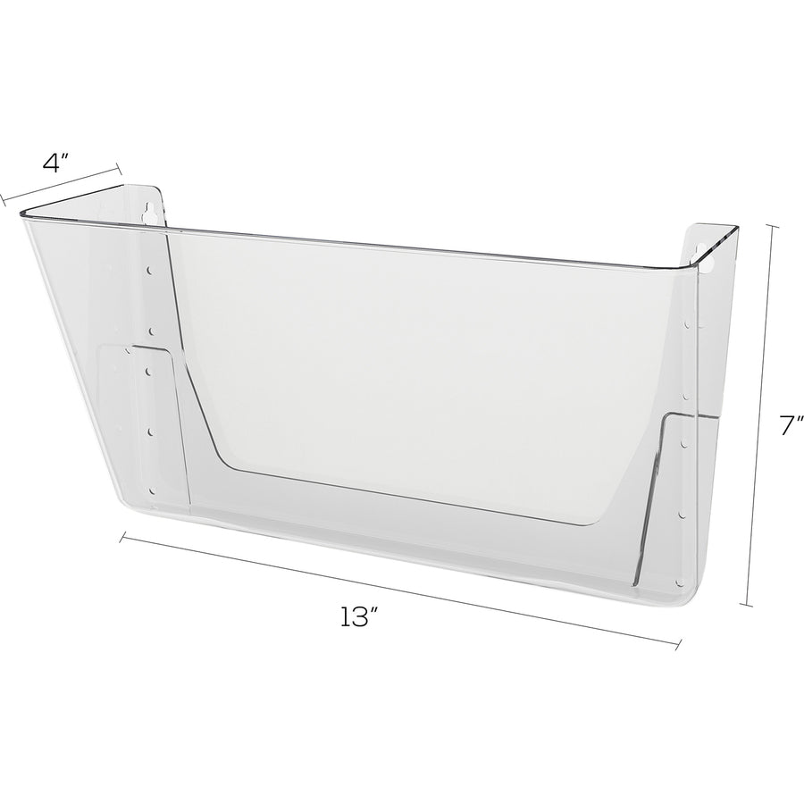 Deflecto EZ Link Stackable DocuPocket - 1 Compartment(s) - 7" Height x 13" Width x 4" Depth - Stackable - Clear - Plastic - 1 Each