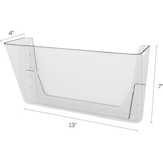 Deflecto EZ Link Stackable DocuPocket - 1 Compartment(s) - 7" Height x 13" Width x 4" Depth - Stackable - Clear - Plastic - 1 Each