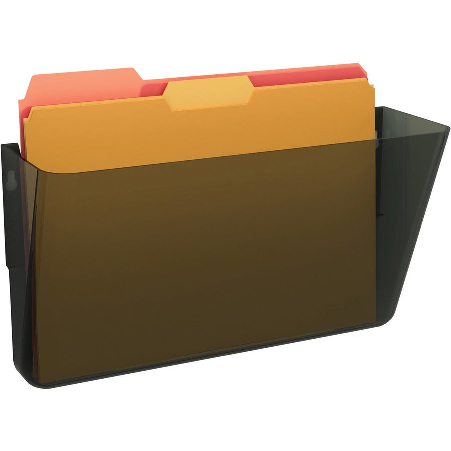 DocuPocket Stackable Wall Pocket, Letter Size, 13" x 4", Smoke