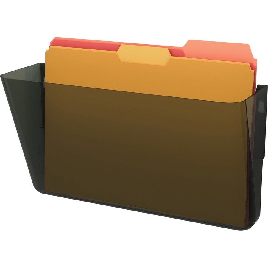 DocuPocket Stackable Wall Pocket, Letter Size, 13" x 4", Smoke