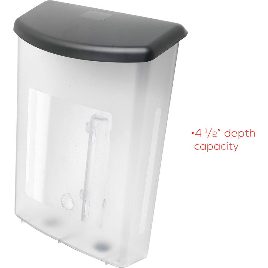 Outdoor Literature Box, 10w x 4.5d x 13.13h, Clear/Black