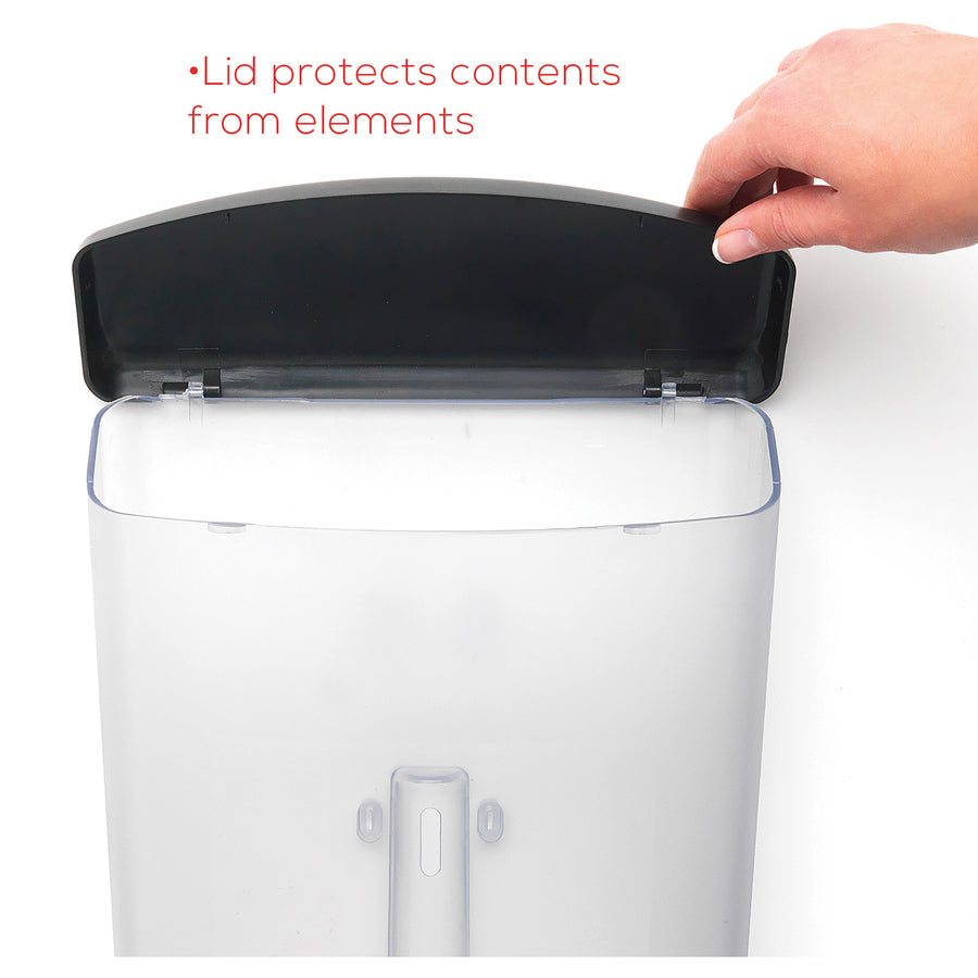 Outdoor Literature Box, 10w x 4.5d x 13.13h, Clear/Black