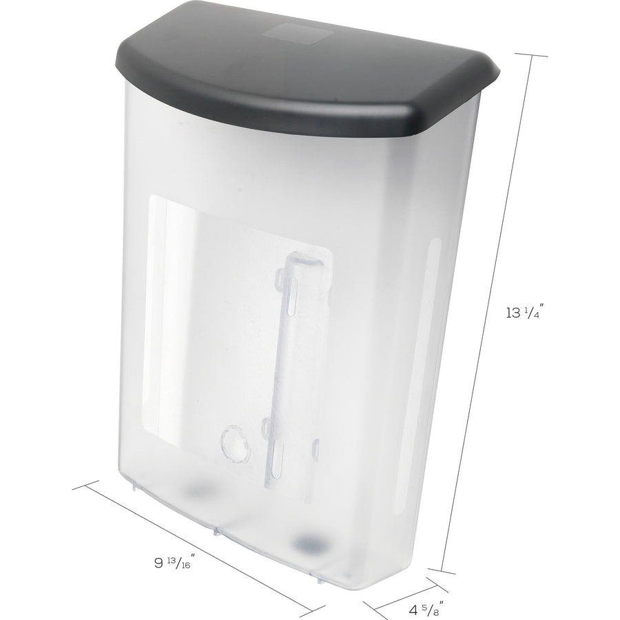 Outdoor Literature Box, 10w x 4.5d x 13.13h, Clear/Black